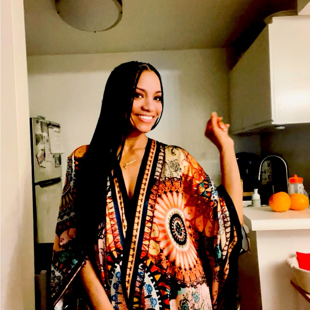 Silk satin robe or swimsuit cover-up